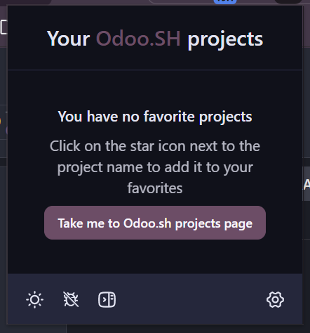 Odoo Toolbox - النافذة المنبثقة