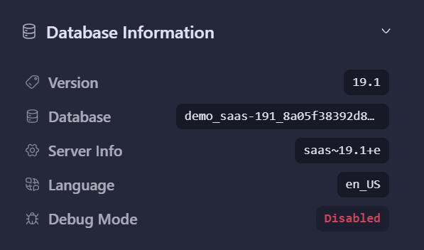 Technical Sidebar - database information