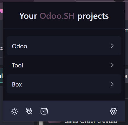 Project Favorites - access from popup