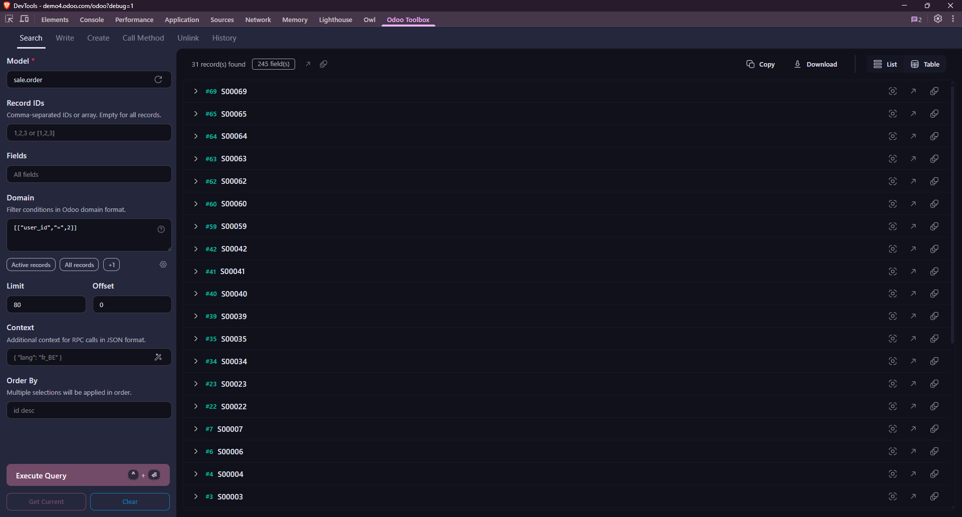 DevTools-paneel - interfaceoverzicht